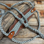 Bronc Noseband Mule Tape Halter with Turquoise Sunflower Western Conchos #MT306