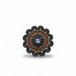 Copper Jet - AB Crystal Conchos | Sizes 1"- 3" | Buckles | Saddle Set | Leather Rosettes | Slide