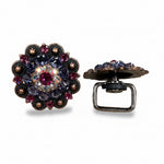 Copper Fuchsia - AB - Lilac Crystal Conchos | Sizes 1"- 3" | Buckles | Saddle Set | Leather Rosettes | Slide