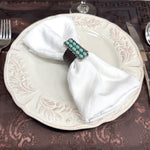 Antique Silver Rectangle Turquoise Western Concho #CNR108
