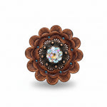 Copper AB Crystal Conchos | Sizes 1"- 3" | Buckles | Saddle Set | Leather Rosettes | Slide