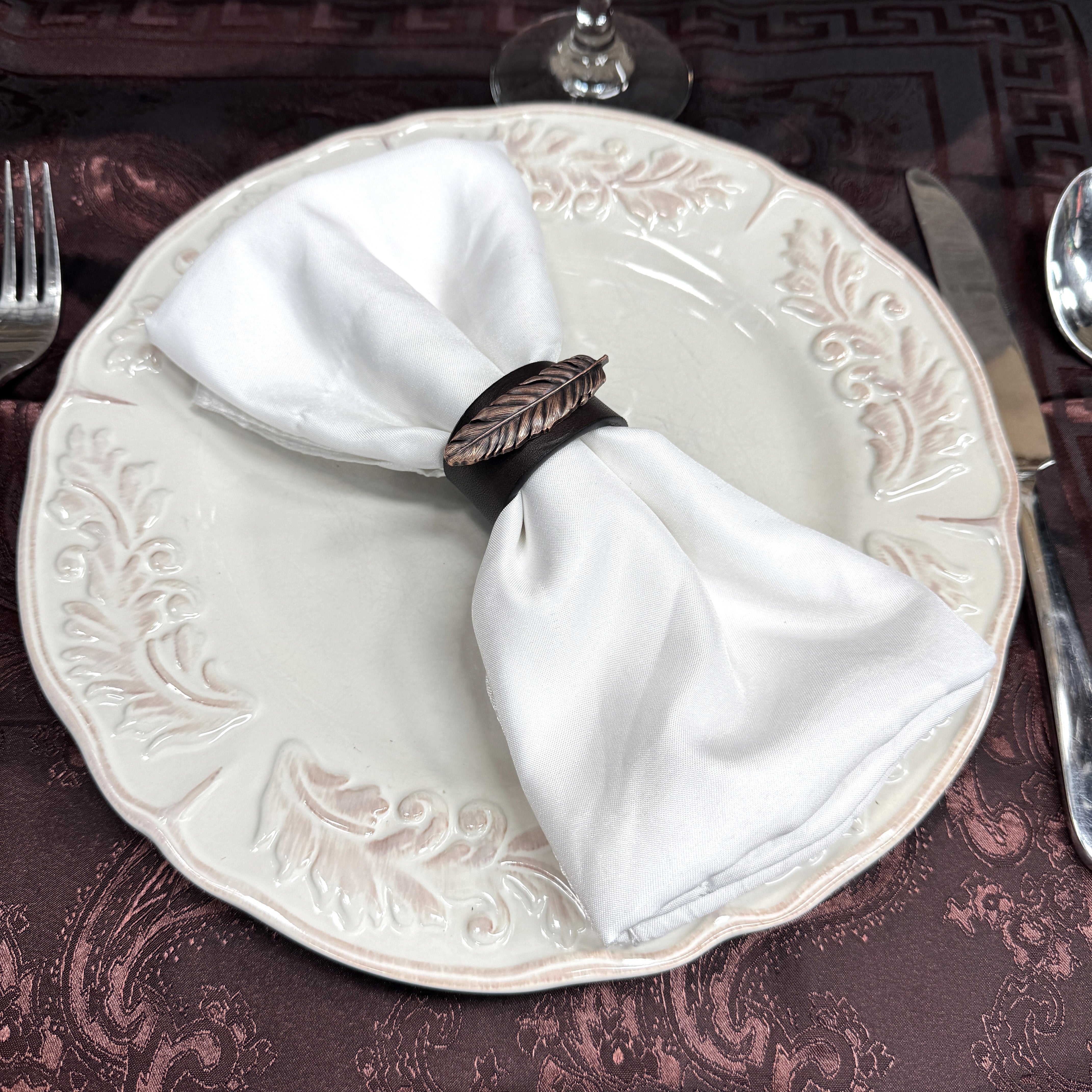 Copper Feather Western Concho Napkin Ring #CNR109