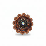 Copper Jet - AB Crystal Conchos | Sizes 1"- 3" | Buckles | Saddle Set | Leather Rosettes | Slide