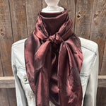 42X42"  Brown Jacquard XL Wild Rag / Scarf WR3522