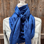 42X42"  Cobalt Jacquard XL Wild Rag / Scarf WR3514