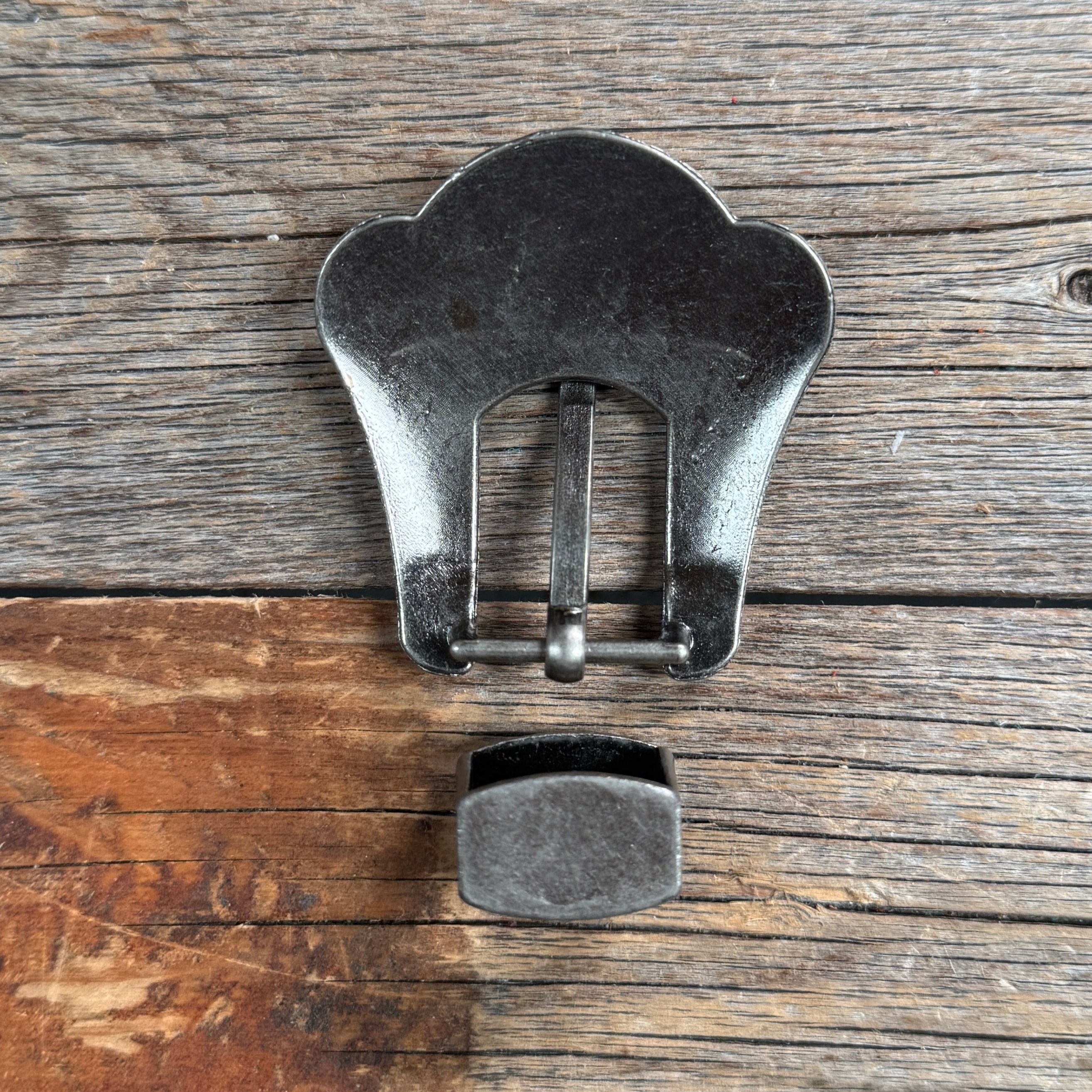 Antique Silver Turquoise Buckle & Keeper W240B