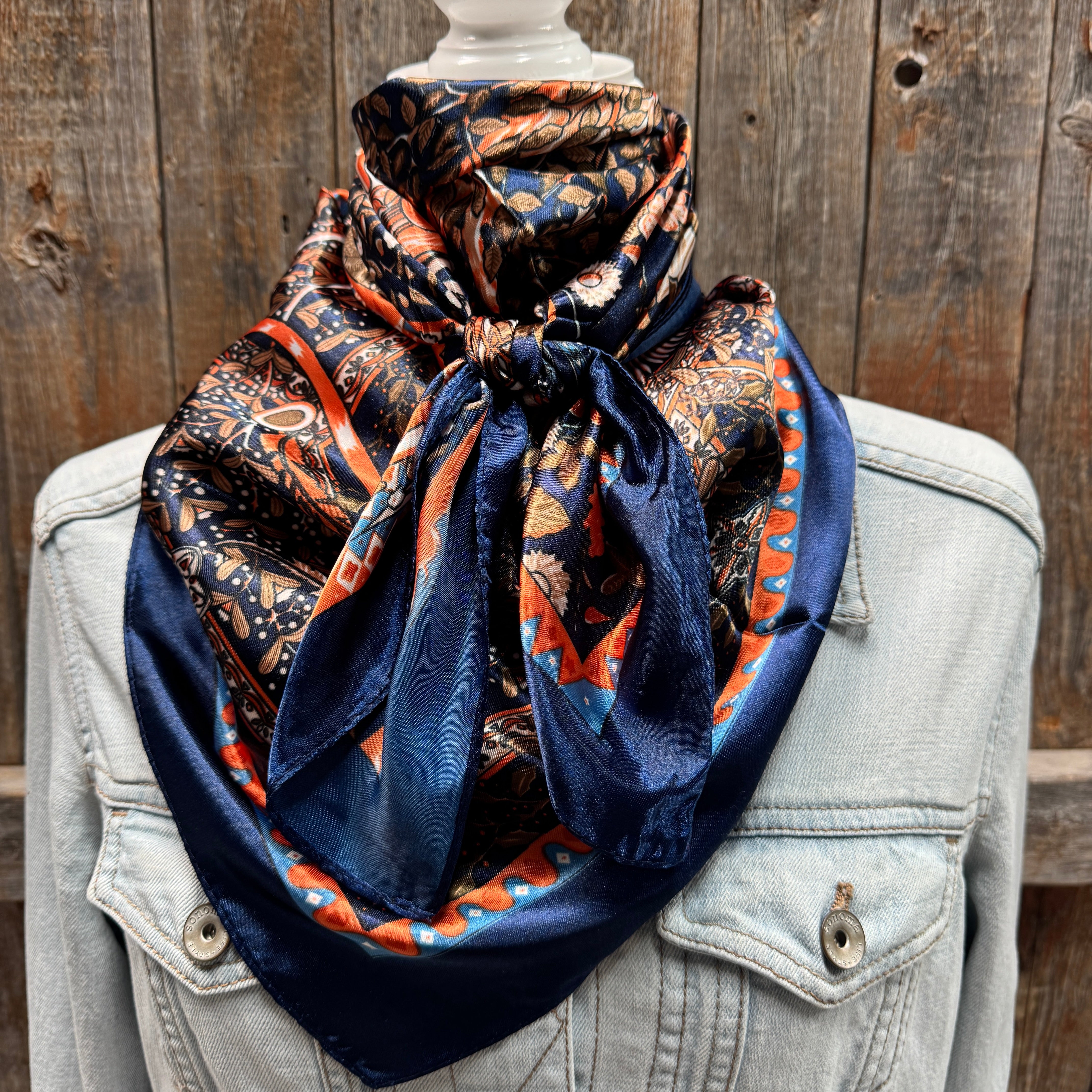 35X35" Multi Patterned Wild Rag / Scarf WR1011