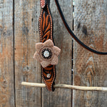 Zebra Rose Gold and Clear Browband / Breastcollar Tack Set #BBBC654