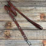 Genuine Leather  Dog Collar or Leash With Copper Pink and Champagne Conchos 10" to 22" orDC36