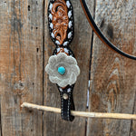 Classic Turquoise and Silver Browband Tack Set  #BBBC655