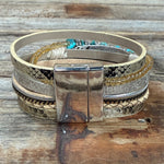 Gold Boho Multi Strand Wrap Bracelet