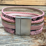 Pink Boho Multi Strand Wrap Bracelet