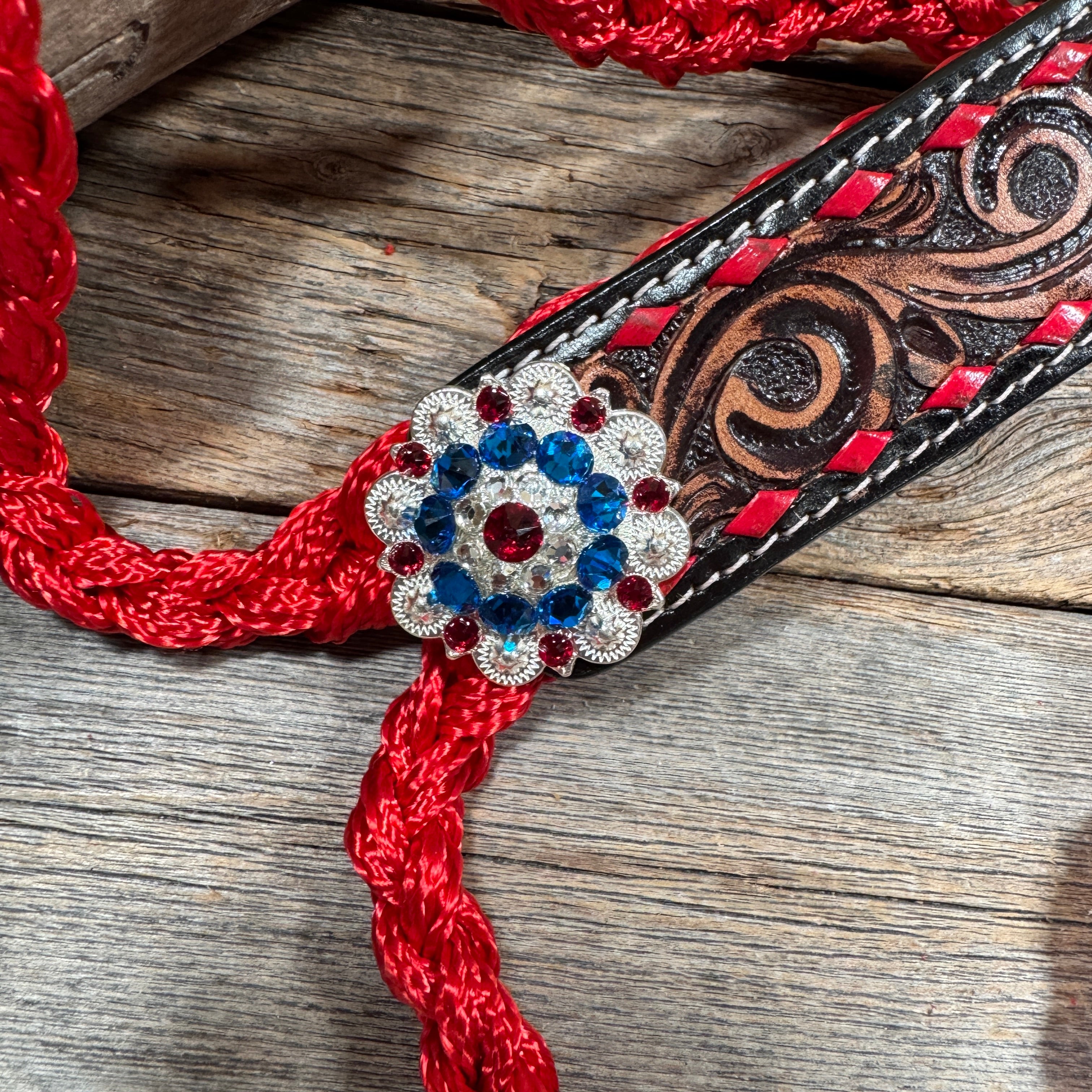 Red Mule Tape Halter - Red White & Blue #MT258