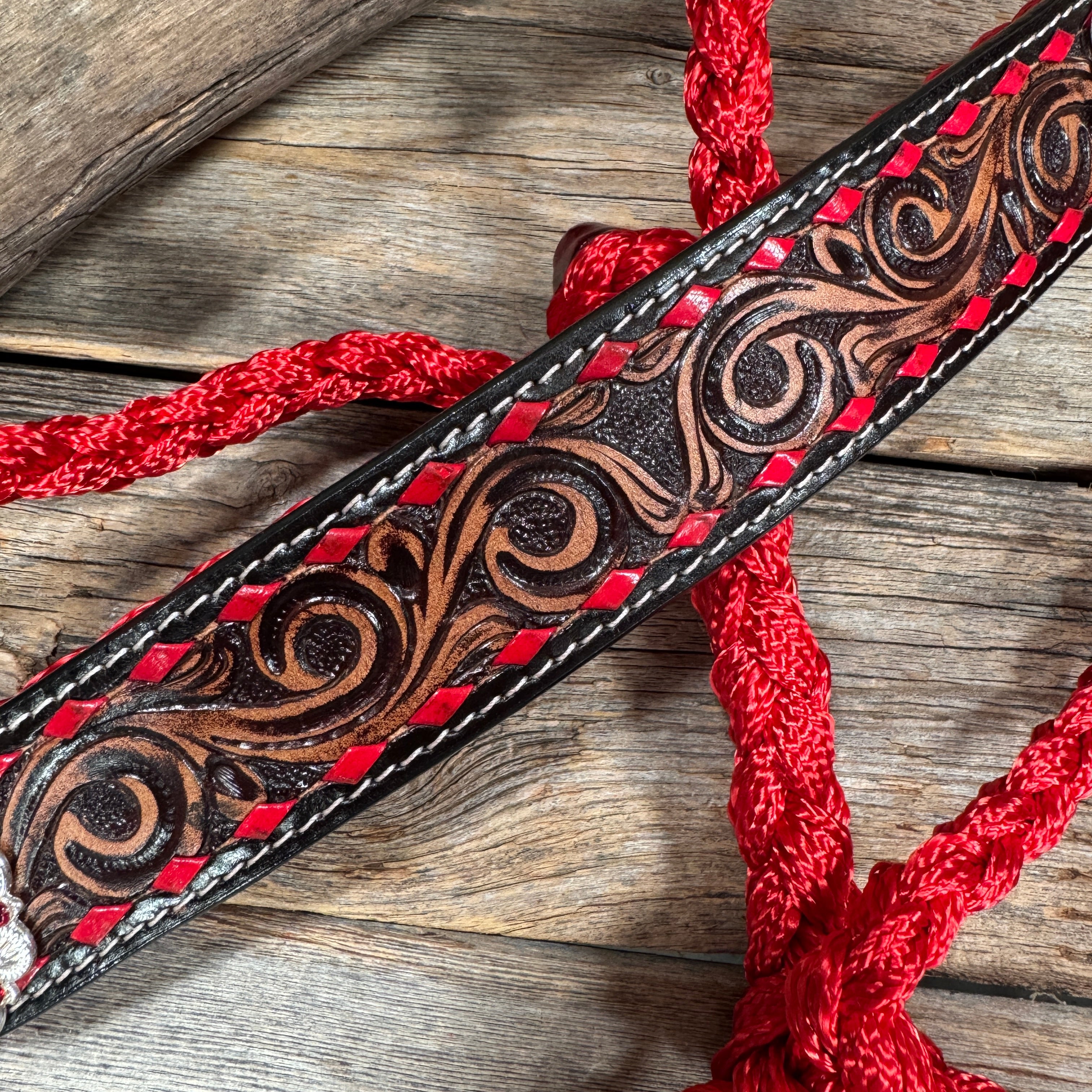 Red Mule Tape Halter - Red White & Blue #MT258