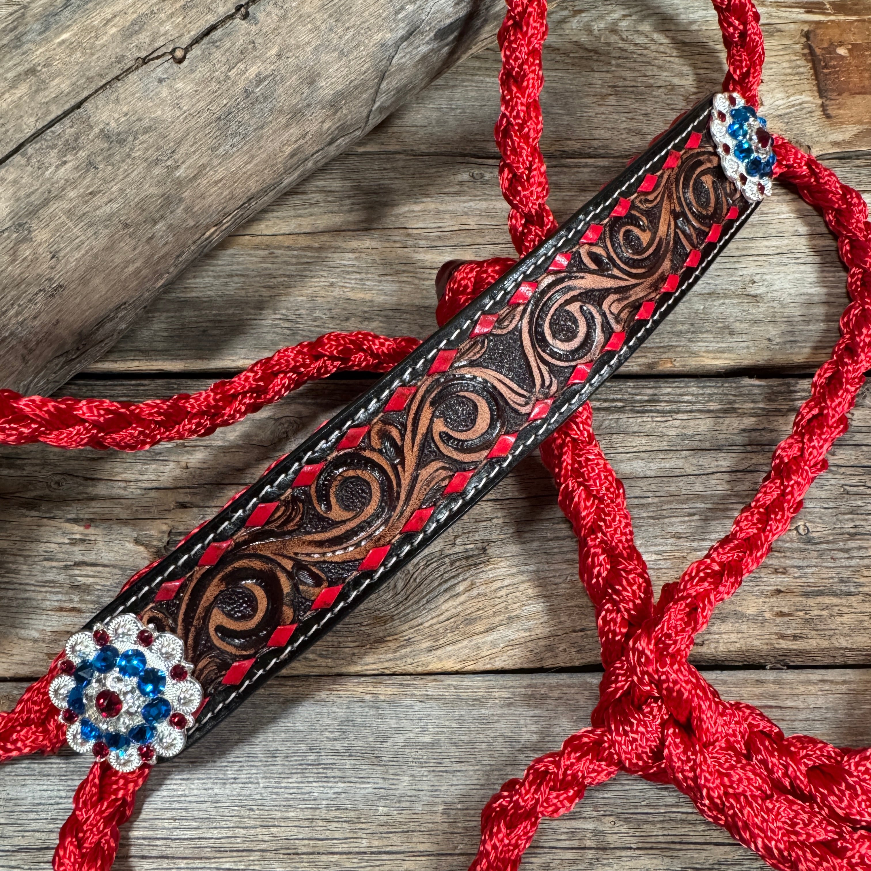Red Mule Tape Halter - Red White & Blue #MT258