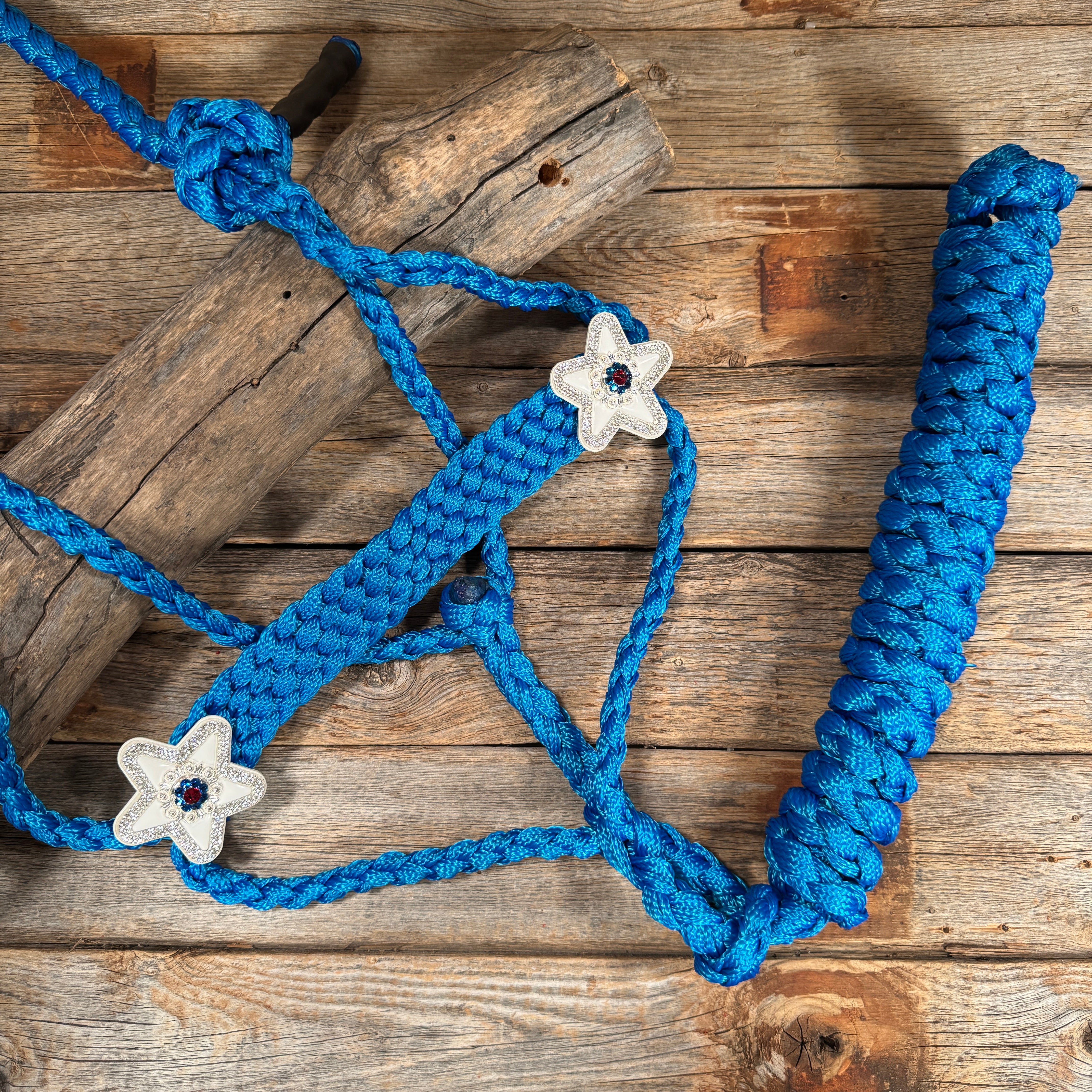 Blue Mule Tape Halter - White Star #MT259