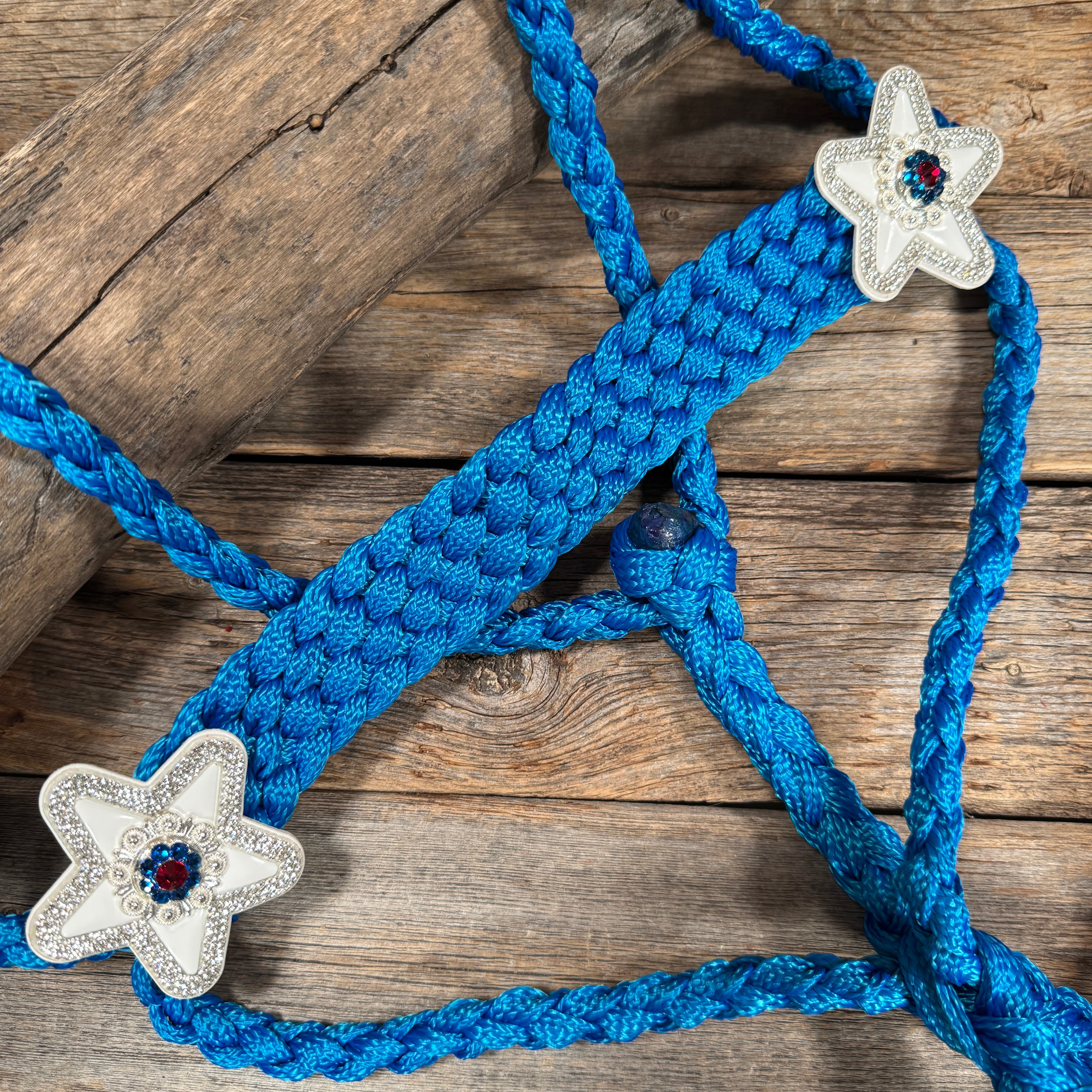 Blue Mule Tape Halter - White Star #MT259