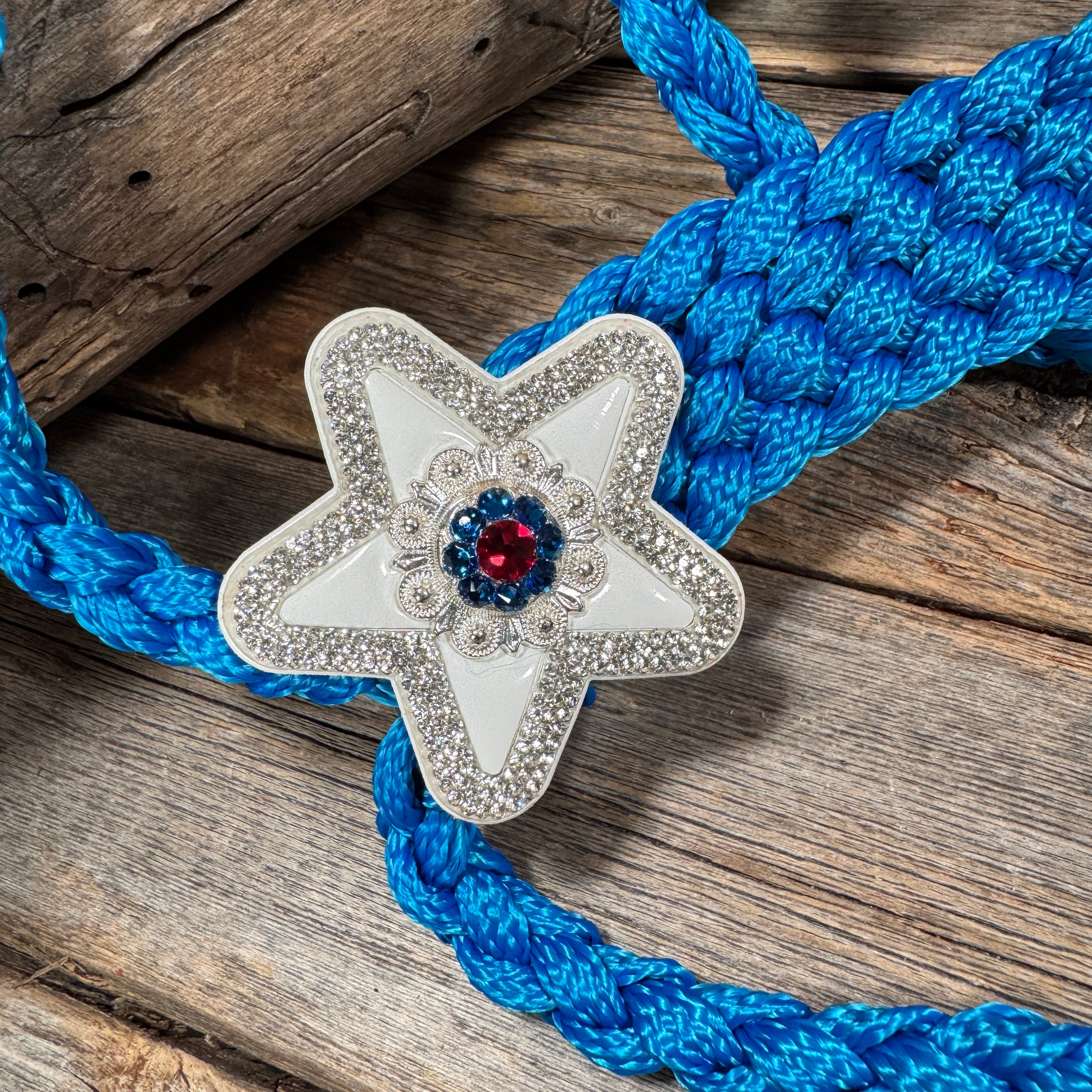 Blue Mule Tape Halter - White Star #MT259