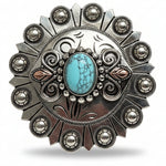 Antique Silver and Turquoise Bowtie W248