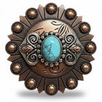 Antique Silver and Turquoise Bowtie W248