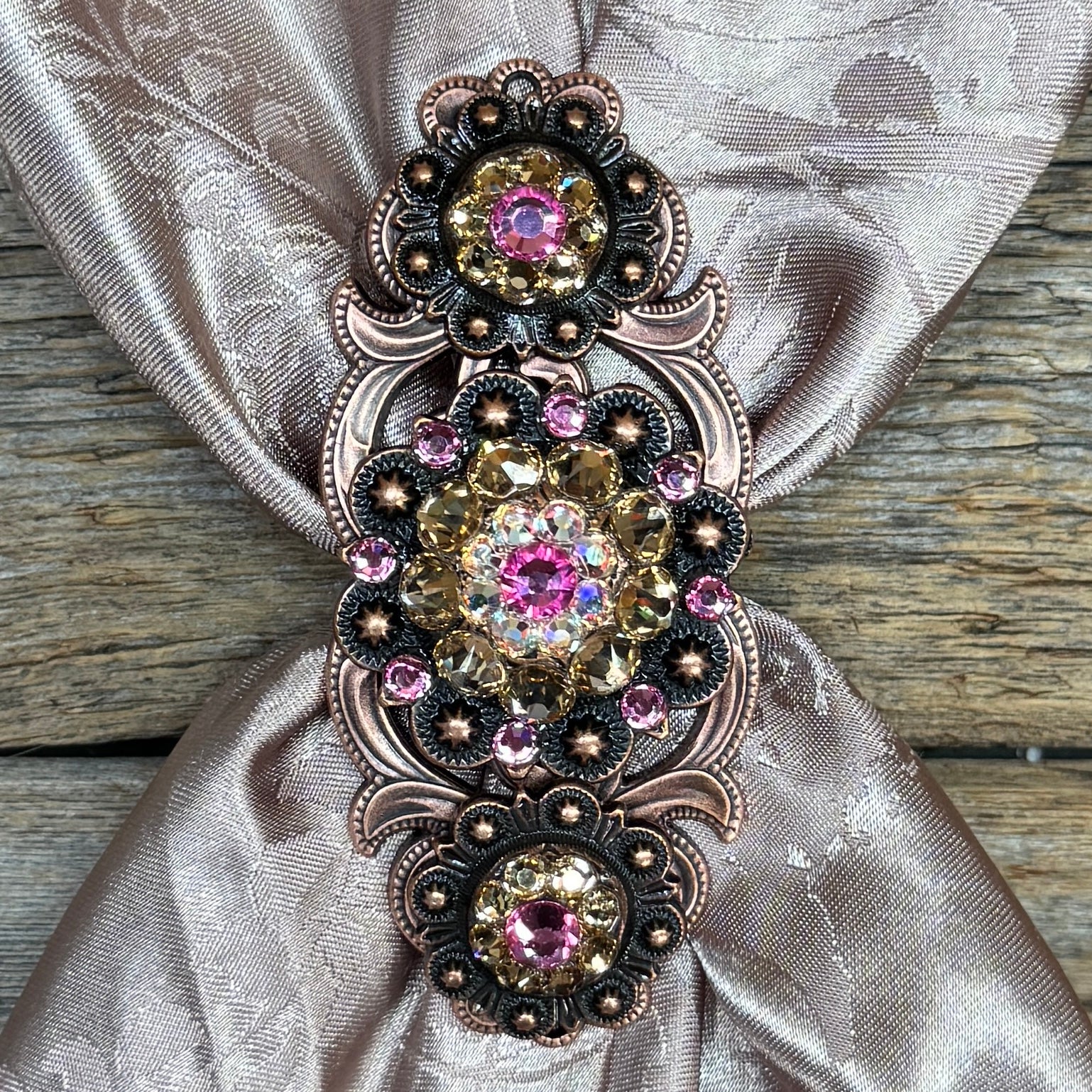 Triple Crystal Concho Slide #SBCOPIABCH