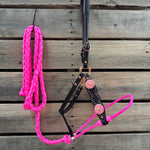 Honeycomb Tooled Lariat & Leather Combo Halter #LH107