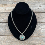 Sunflower Fashion Turquoise Pendant Necklace