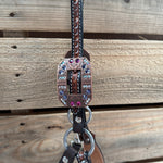 Flower Power Lariat & Leather Combo Halter #LH101