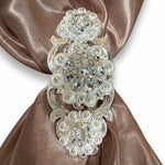 Bright Silver Clear Crystal Conchos | Sizes 1"- 3" | Buckles | Saddle Set | Leather Rosettes | Slide