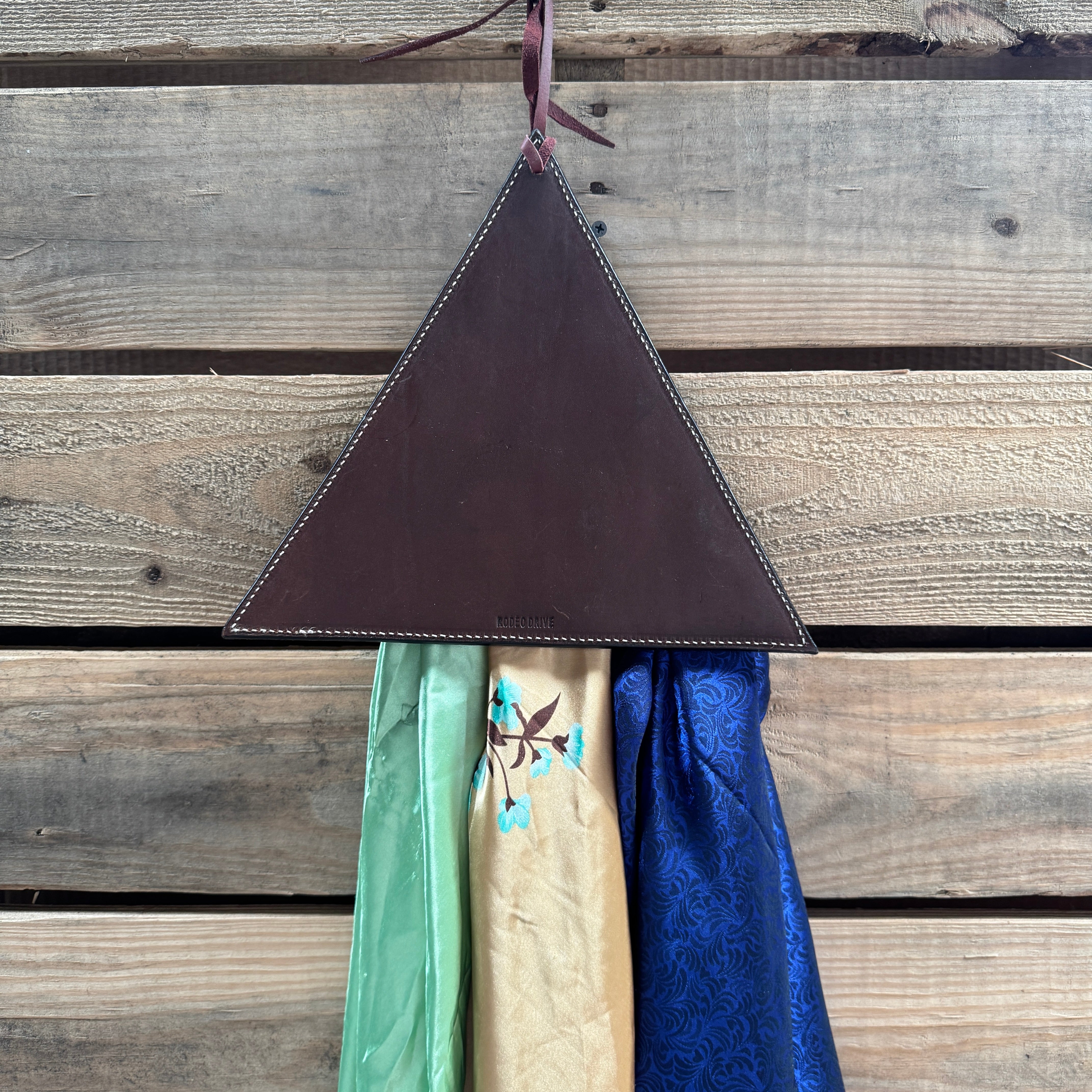 Floral Triangle Leather Wild Rag Hanger #WRHFL