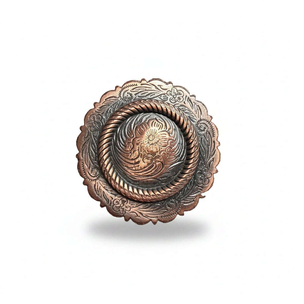 Copper Round Western Concho W101