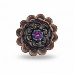 Copper Fuchsia - AB - Lilac Crystal Conchos | Sizes 1"- 3" | Buckles | Saddle Set | Leather Rosettes | Slide