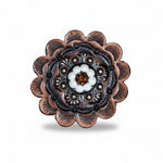 Copper Topaz - AB - Pearl Crystal Conchos | Sizes 1"- 3" | Buckles | Saddle Set | Leather Rosettes | Slide