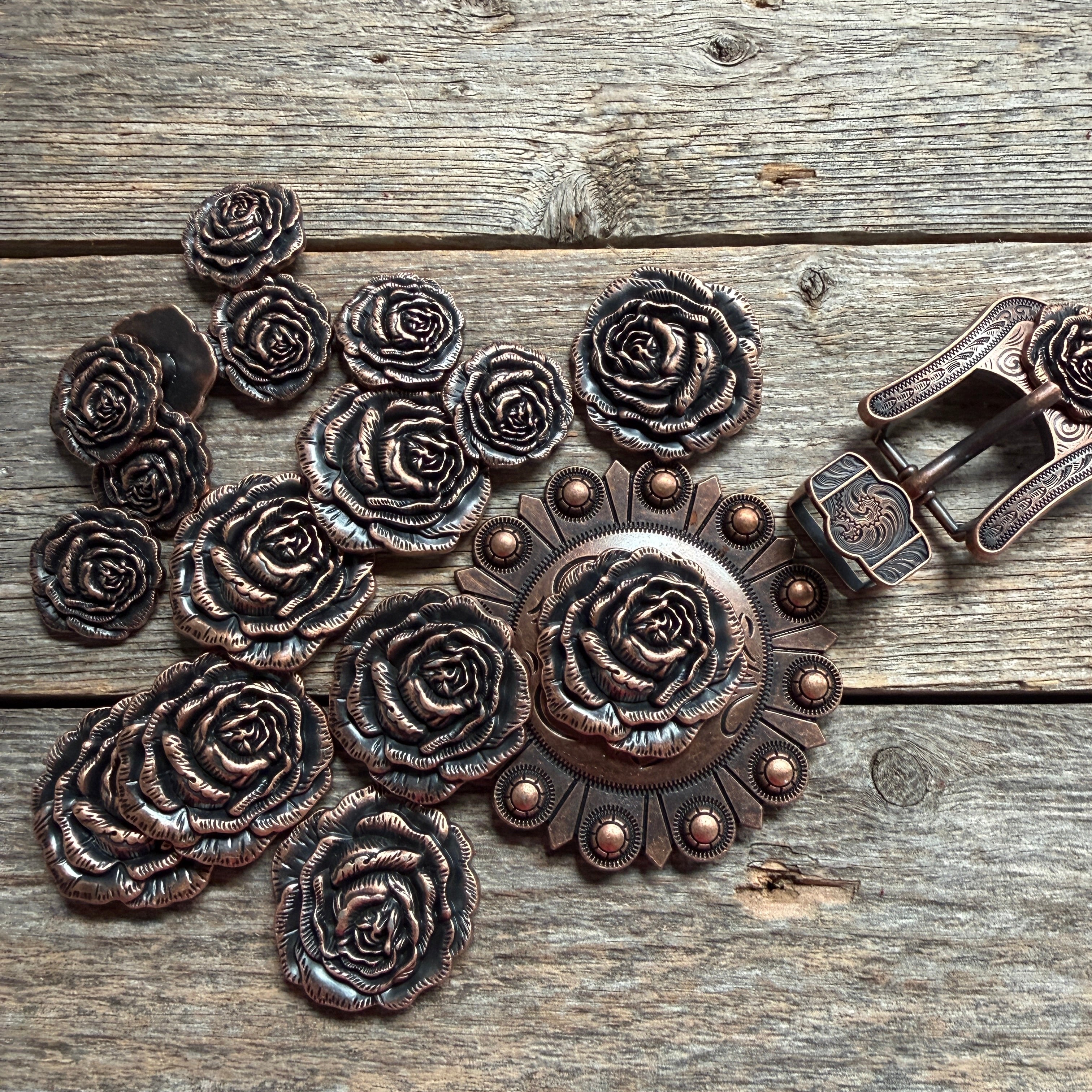 Copper Rose Western Concho W107