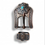 Copper Turquoise Western Concho W141