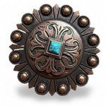 Copper Turquoise Western Concho W141
