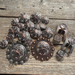 Starburst Antique Silver Western Concho W185