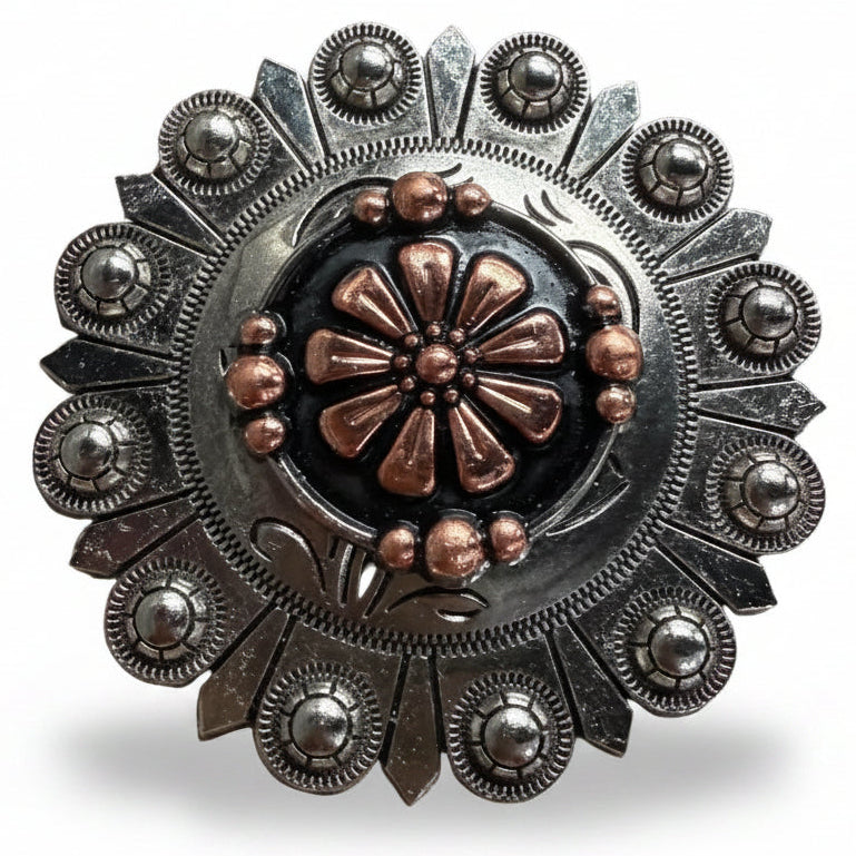 Copper Flower Western Concho W196