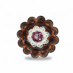 Bright Silver Fuchsia - AB Crystal Conchos | Sizes 1"- 3" | Buckles | Saddle Set | Leather Rosettes | Slide