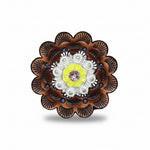 Bright Silver Neon Yellow - AB Crystal Conchos| Sizes 1"- 3" | Buckles | Saddle Set | Leather Rosettes | Slide