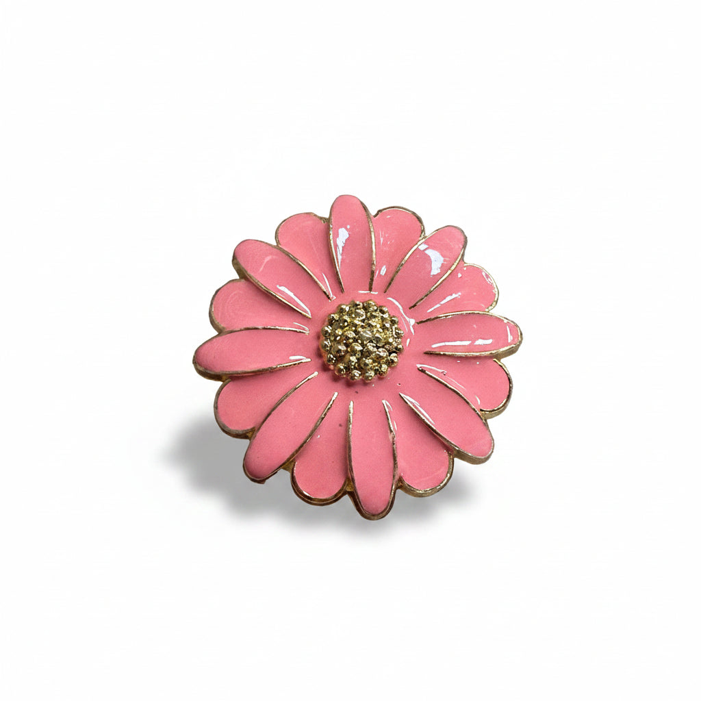 Pink Flower Western Concho W228