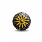 Copper Yellow Daisy Western Concho W229