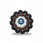 Bright Silver Capri - AB Crystal Conchos | Sizes 1"- 3" | Buckles | Saddle Set | Leather Rosettes | Slide