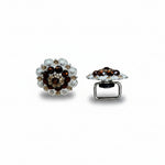 Bright Silver Topaz - Champagne Crystal Conchos | Sizes 1"- 3" | Buckles | Saddle Set | Leather Rosettes | Slide
