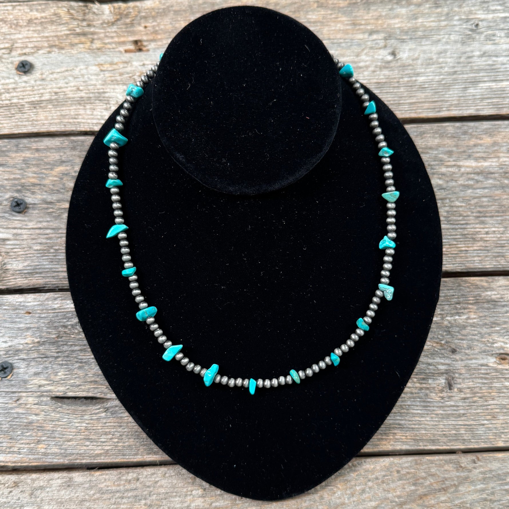 Fashion Navajo Pearl and Turquoise Necklace