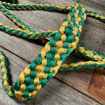 Green and Gold Mule Tape Halter - RODEO DRIVE