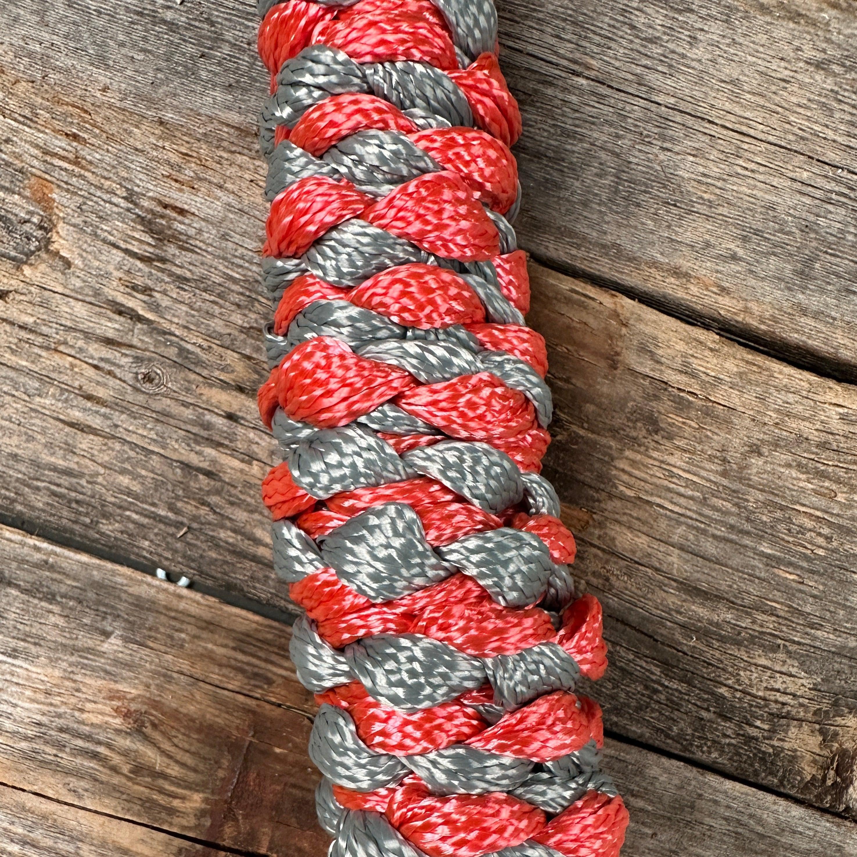 Coral and Grey Mule Tape Halter - RODEO DRIVE