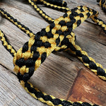 Gold and Black Mule Tape Halter - RODEO DRIVE