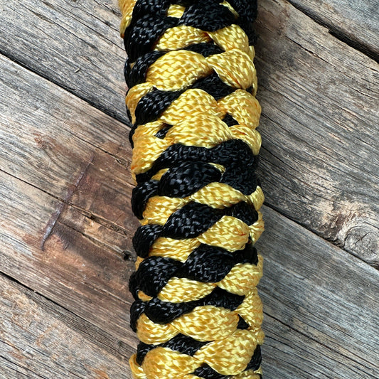 Gold and Black Mule Tape Halter - RODEO DRIVE