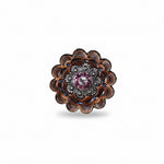 Antique Silver Fuchsia - AB Crystal Conchos | Sizes 1"- 3" | Buckles | Saddle Set | Leather Rosettes | Slide